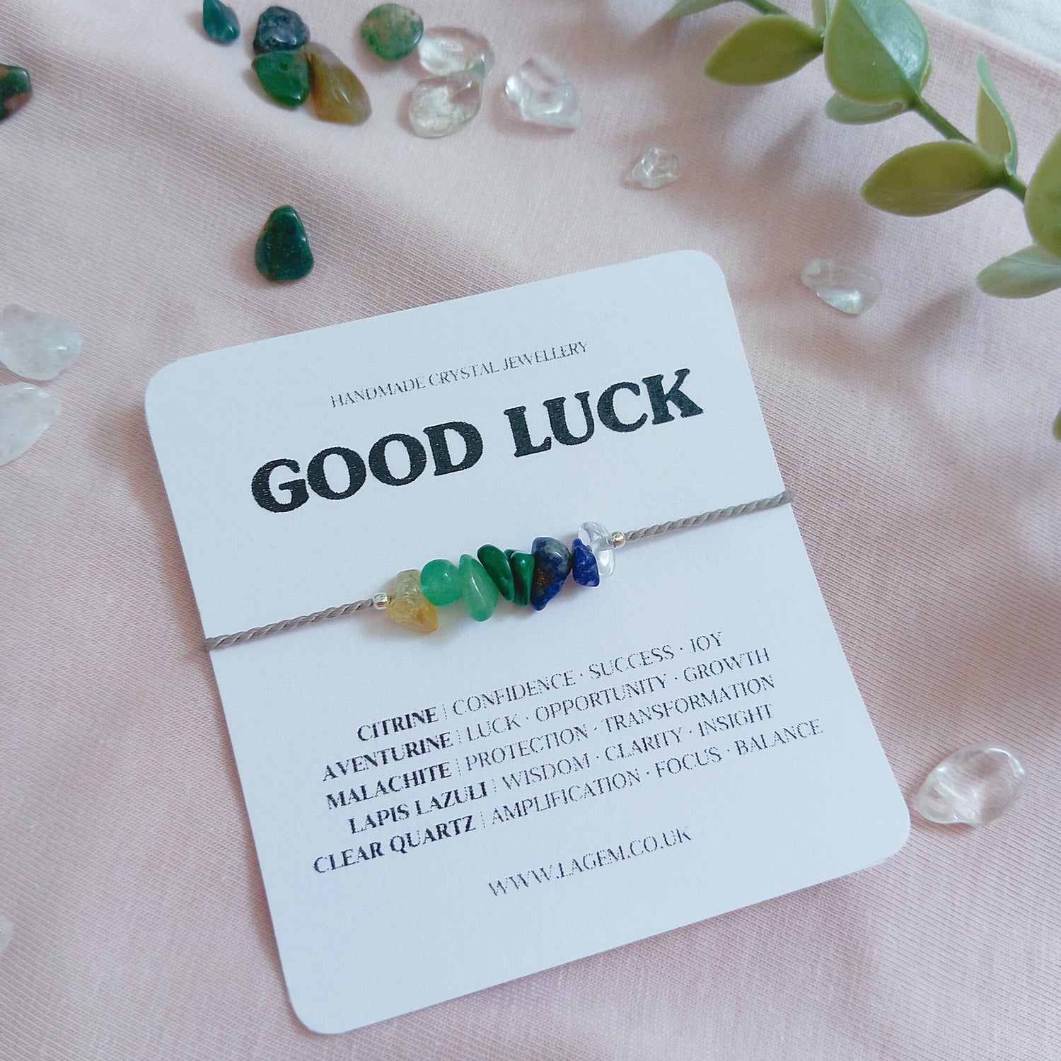 Good Luck Crystal Bracelet | Exam Success Gift