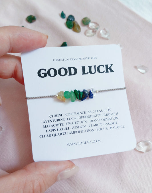 Good Luck Crystal Bracelet | Exam Success Gift