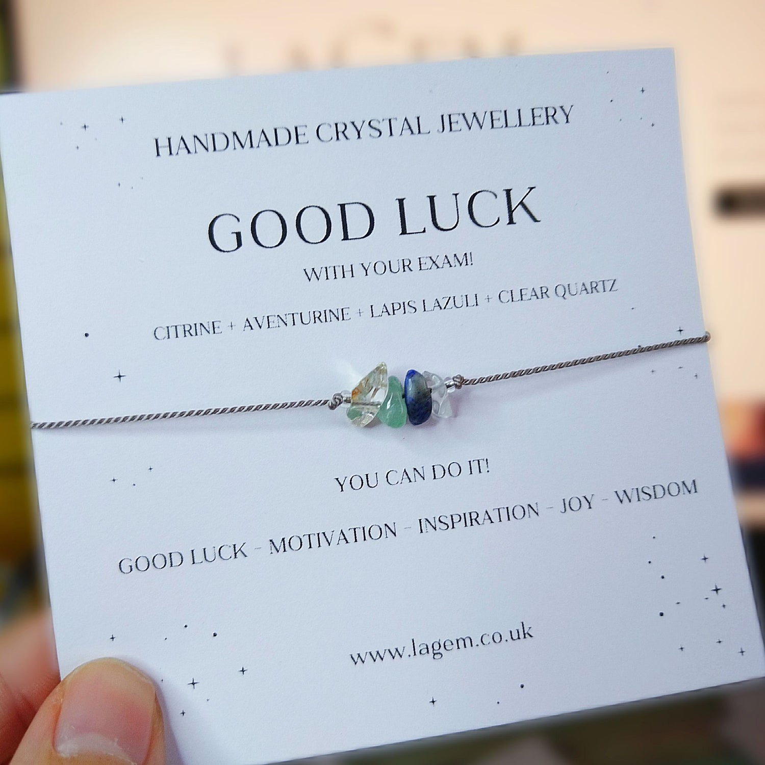 good luck with your exam student gift bracelet UK