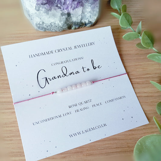 Grandma to be crystal bracelet gift