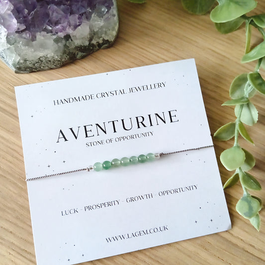 Green aventurine crystal bracelet UK