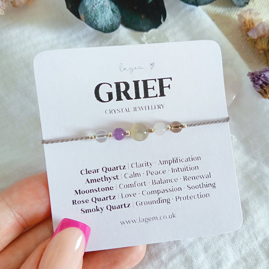 Grief Crystal Bracelet – Comfort, Calm & Emotional Support