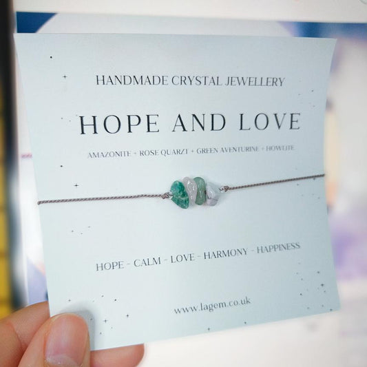 Hope and love crystal bracelet Uk