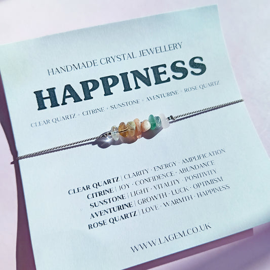 Happiness Crystal Bracelet | Joy, Positivity & Uplifting Energy