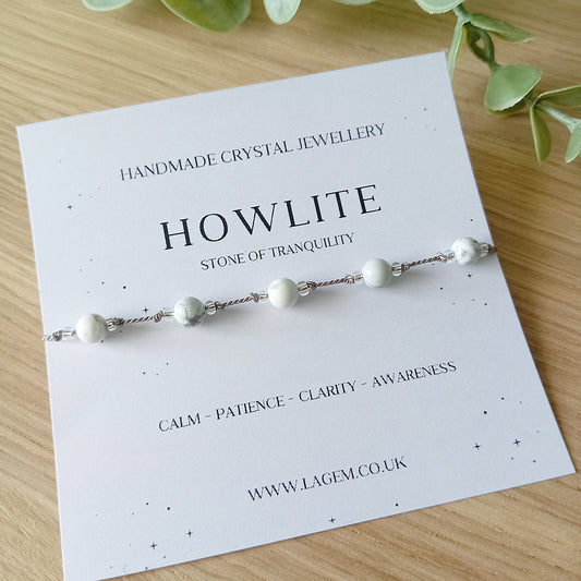 Howlite Crystal Bracelet