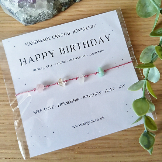 HAPPY BIRTHDAY CRYSTAL BRACELET 