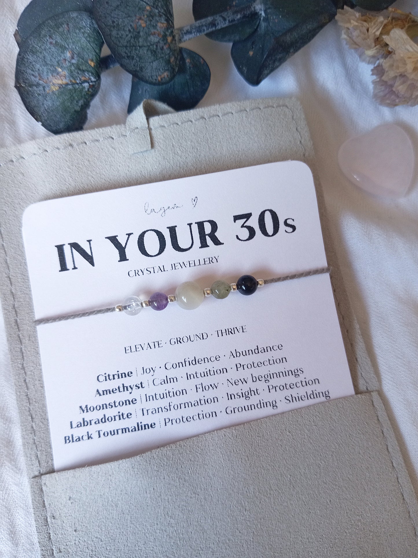In your 30s Crystal Bracelet Gift, 30 Birthday Jewellery Gift 