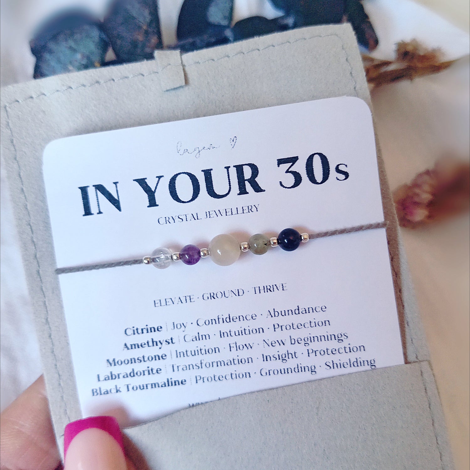 In your 30s Crystal Bracelet Gift, 30 Birthday Jewellery Gift 