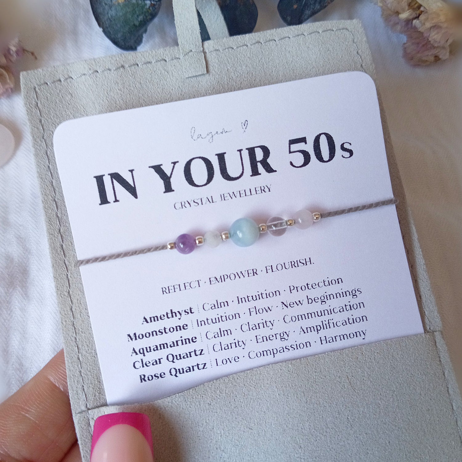In your 40s Crystal Bracelet Gift, 40 Birthday Jewellery Gift
