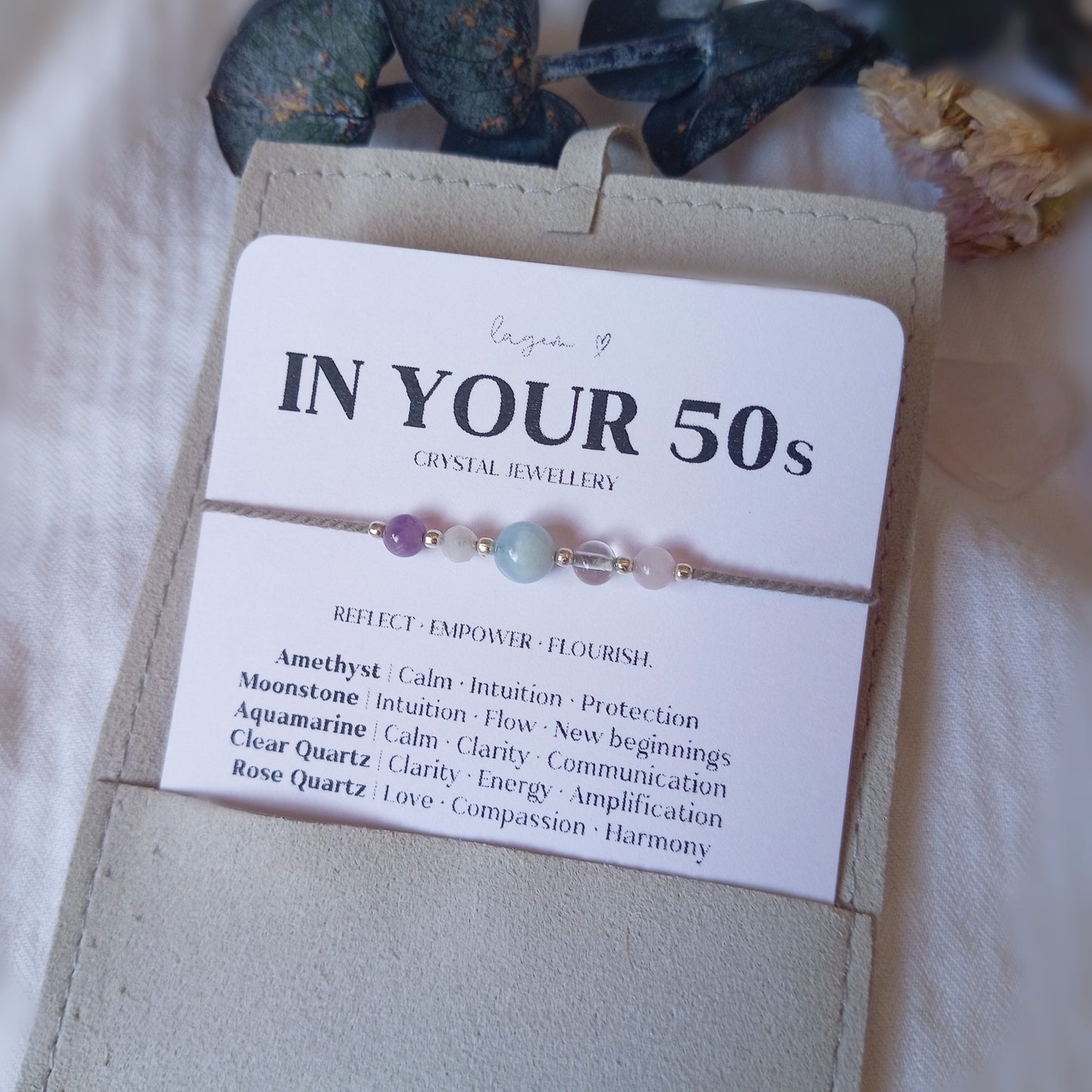 In your 40s Crystal Bracelet Gift, 40 Birthday Jewellery Gift
