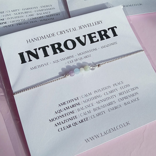 Introvert Crystal Bracelet UK handmade jewellery