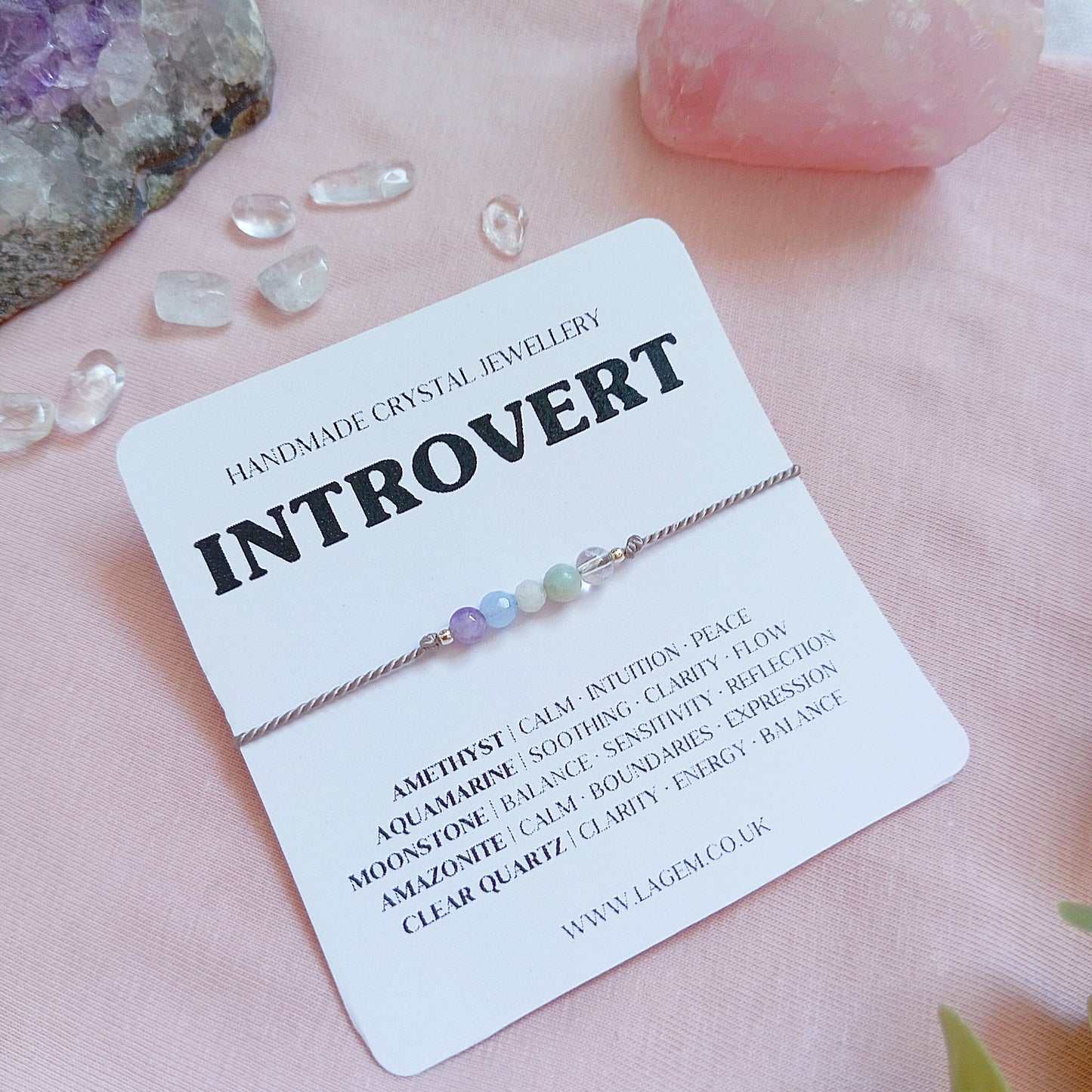 Introvert Energy Crystal Bracelet UK – Calm, Balance & Gentle Strength