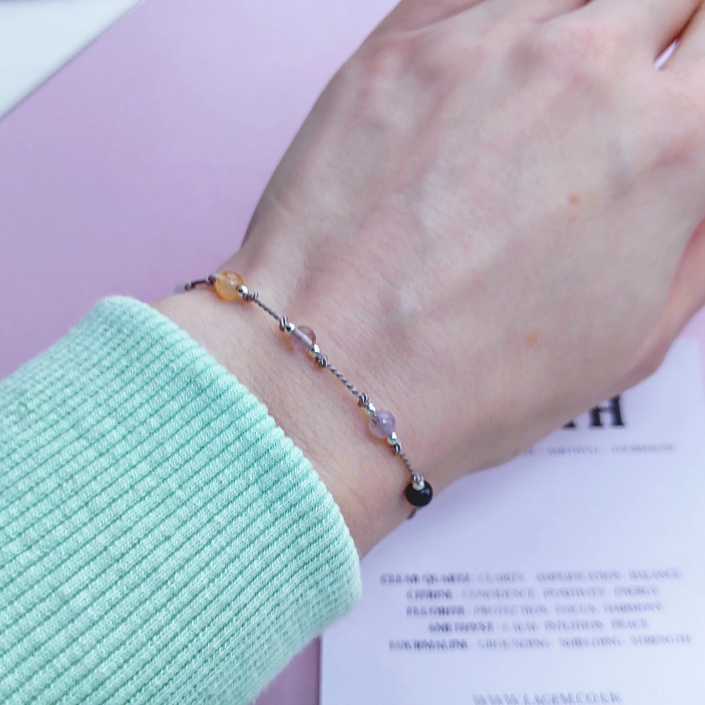 KNOTTED CRYSTAL BRACELET