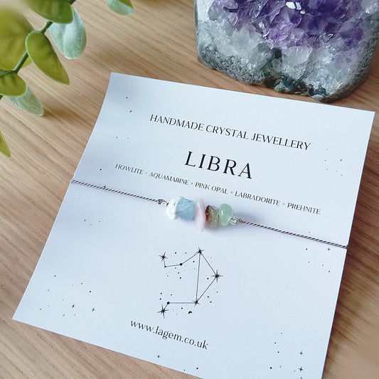 Libra Zodiac Crystal Bracelet in UK