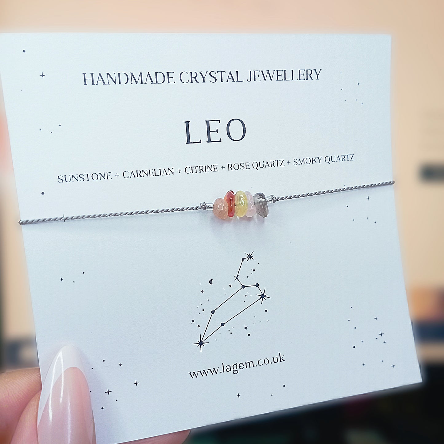 Leo Crystal Bracelet UK Zodiac Jewellery