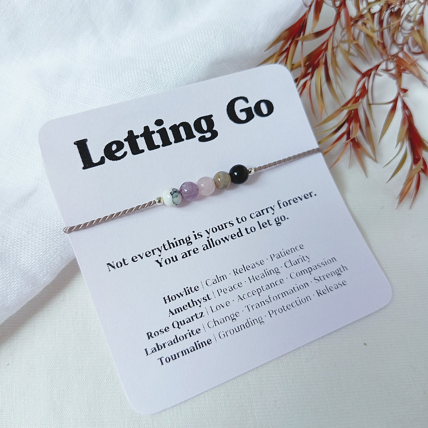 Letting Go Crystal Bracelet, Move On Healing & Self Love Gift Jewellery