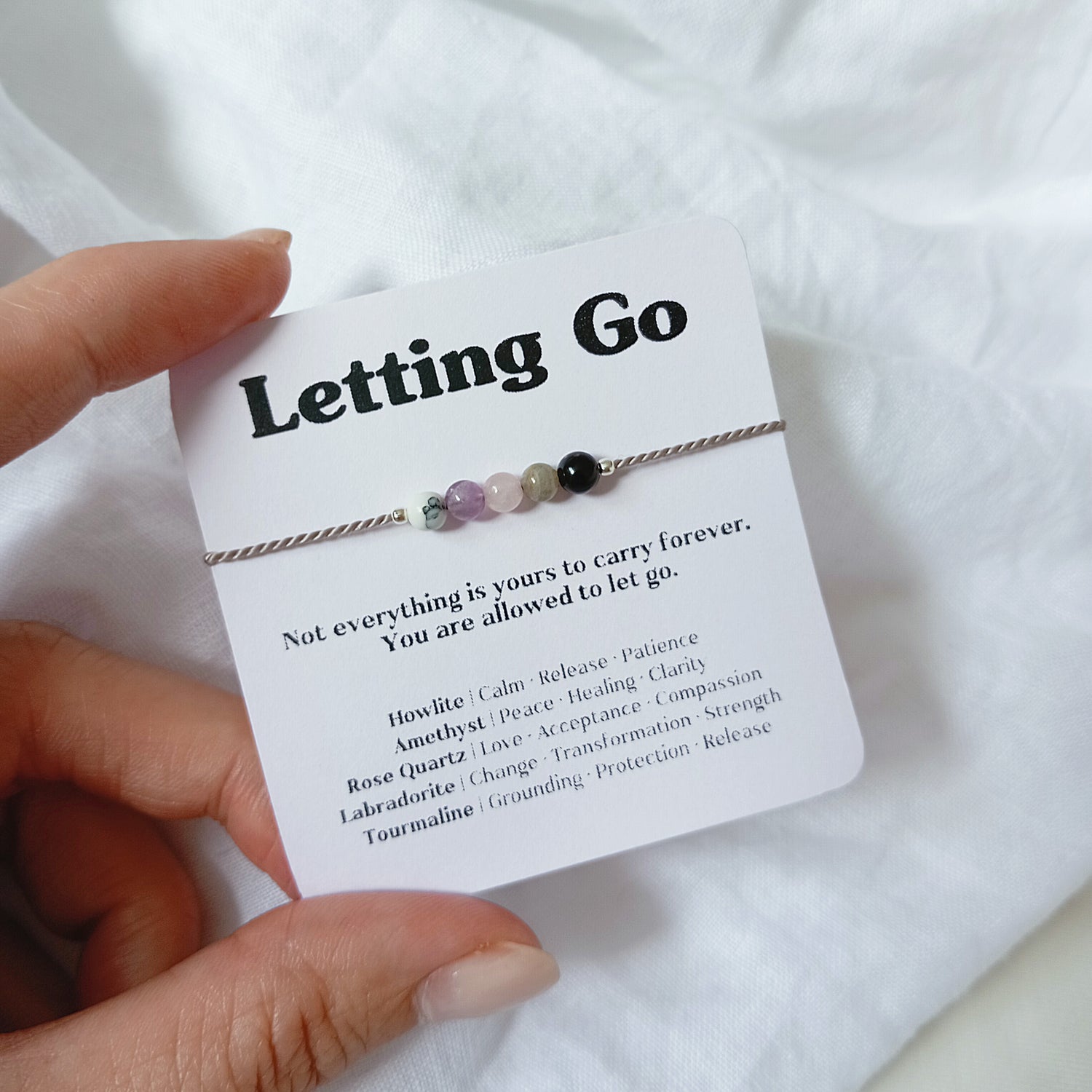 Letting Go Crystal Bracelet, Move On Healing & Self Love Gift Jewellery