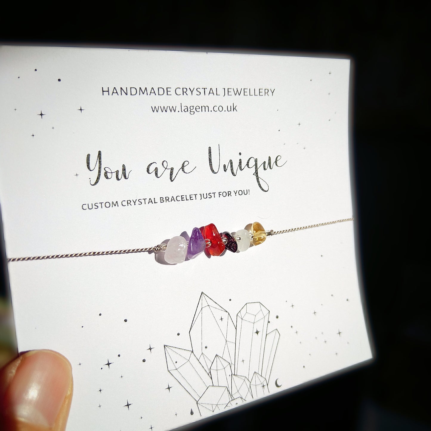 3 Gemstone BRACELET Custom Design Your Own Bracelet. Three Crystals. Customised  Crystal Bracelet. Choose Your Gemstone, Cord & Accent Beads. - Etsy