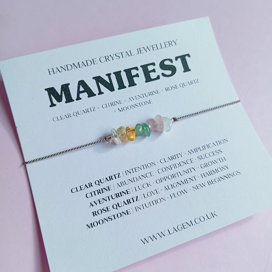 Manifestation Crystal Bracelet UK – Abundance & Success Jewellery