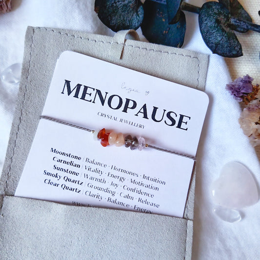 Menopause Crystal Bracelet Balance Raw Stones Jewellery | Balance Hormones Vitality Calm Clarity