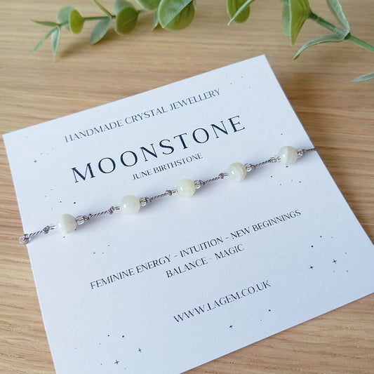 Moonstone Crystal Bracelet UK