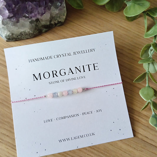 Morganite Crystal Bracelet UK