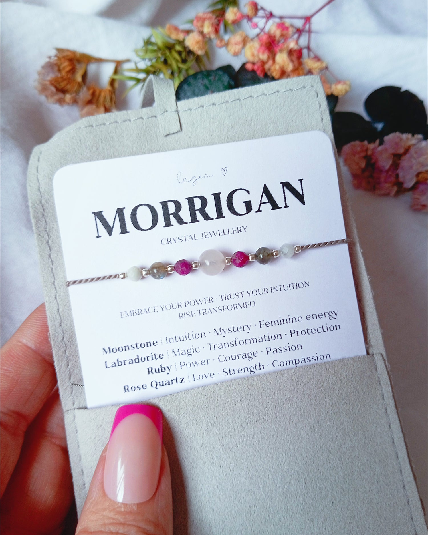 Morrigan Crystal Bracelet | strength and transformation jewellery