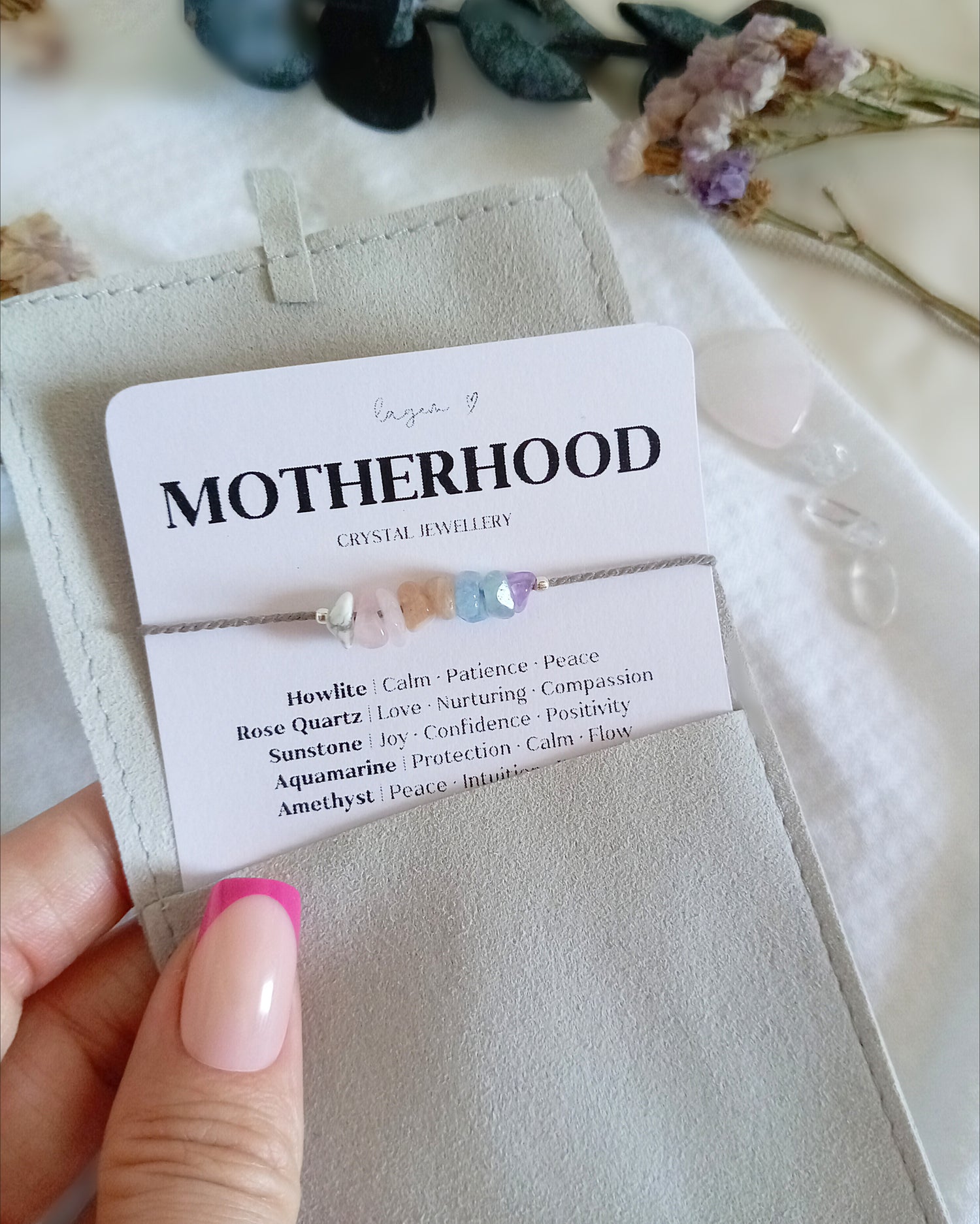 Motherhood Crystal Bracelet, Mother's day gift, Mom to Be Gift Minimalist Jewellery