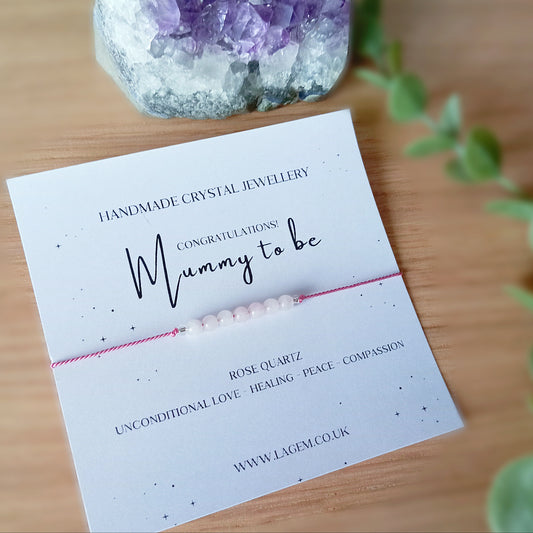 Mummy to be crystal bracelet gift minimalist Jewellery