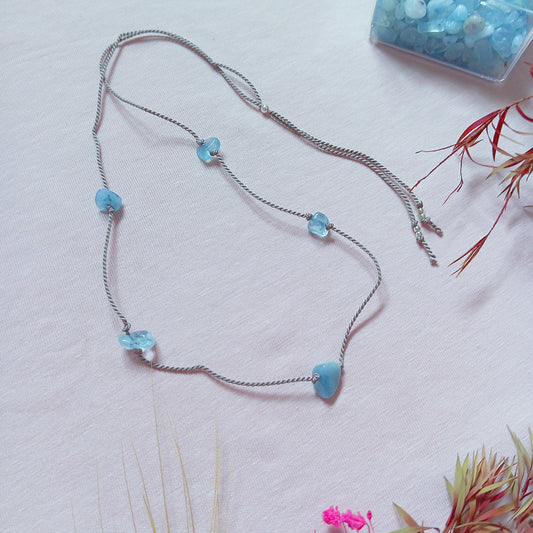 Custom Crystal Necklace – Dainty Silk Gemstone Jewelry (Adjustable & Minimalist)