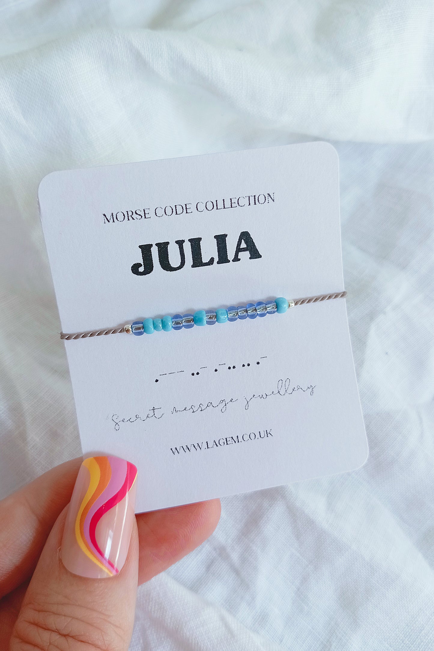 Name Morse Code Bracelet Gift 