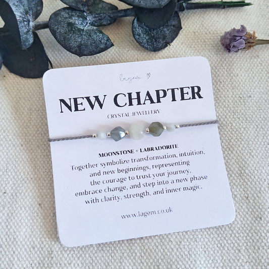 New Chapter Crystal Bracelet | Moonstone & Labradorite New Beginnings Gift