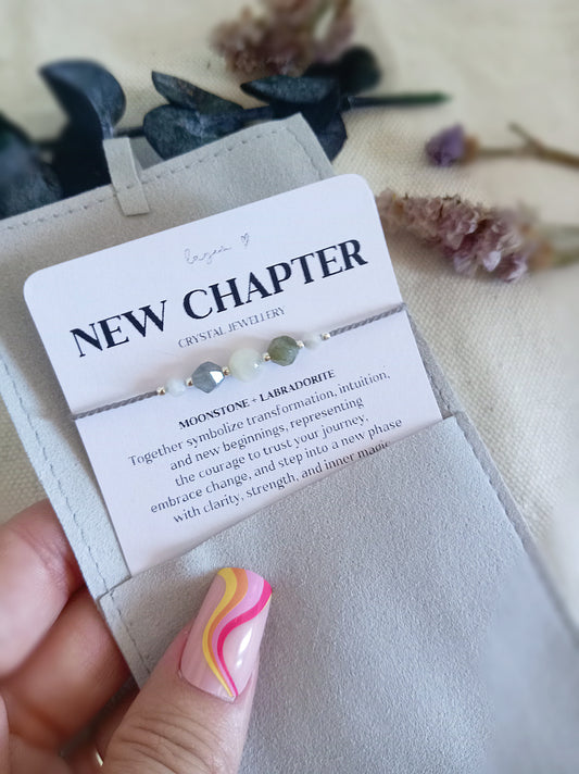 New Chapter Crystal Bracelet | Moonstone & Labradorite New Beginnings Gift