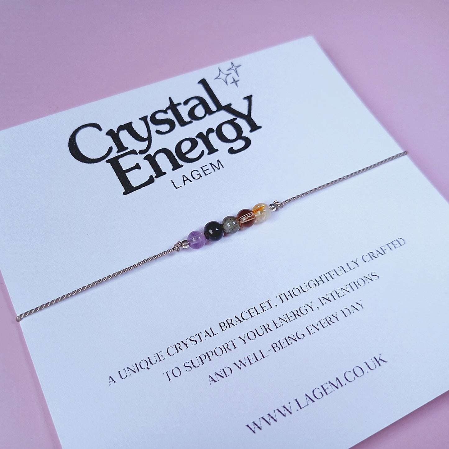 MINIMALIST HANDMADE CRYSTAL BRACELET IN UK LAGEM