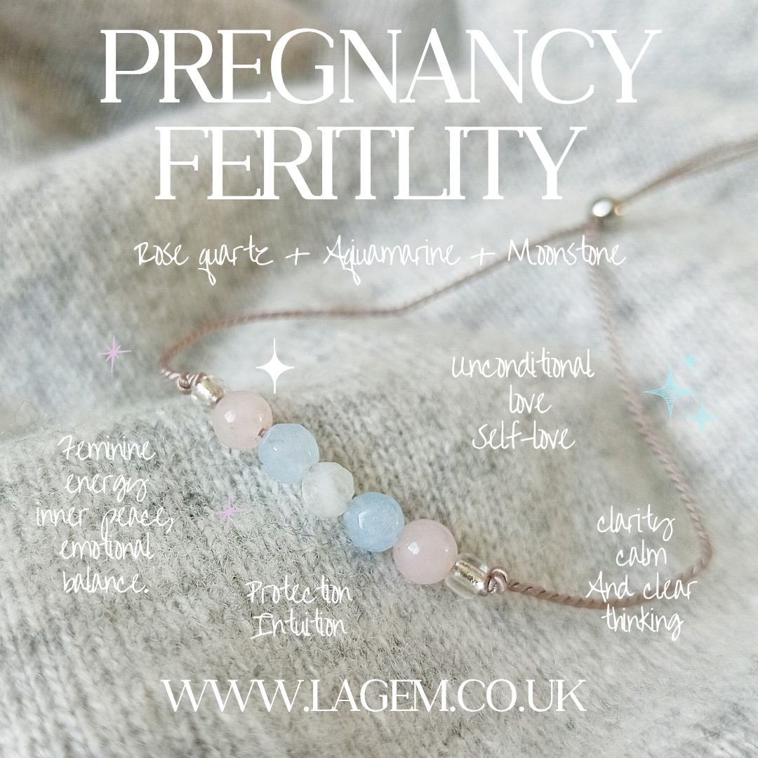 PREGNANCY AND FERTILITY CRYSTAL BRACELET UK 