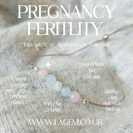 PREGNANCY AND FERTILITY CRYSTAL BRACELET UK 