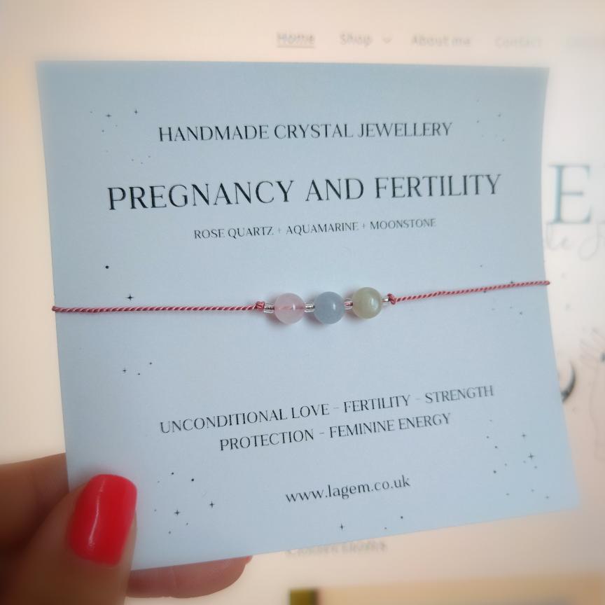 Pregnancy Crystal bracelet UK Fertility Gift