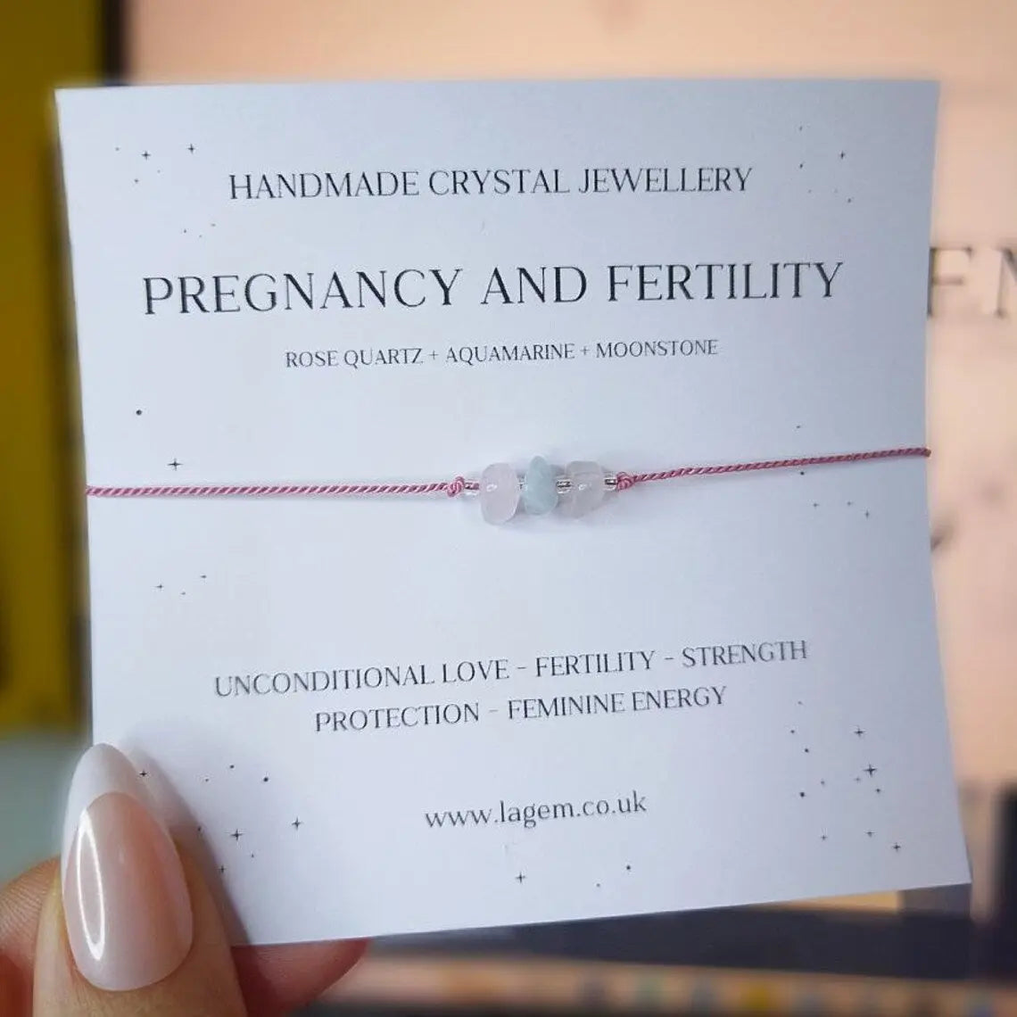 Pregnancy and fertility crystal bracelet UK