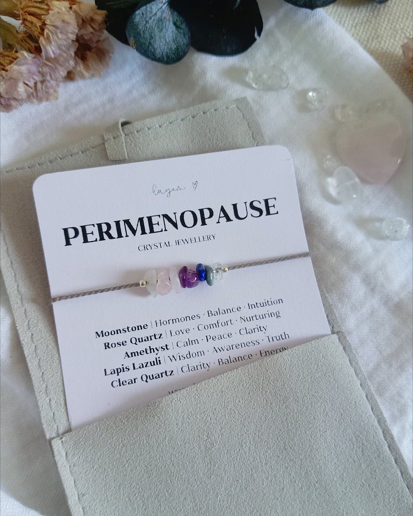 Perimenopause Crystal Bracelet | Dainty Jewellery Gift