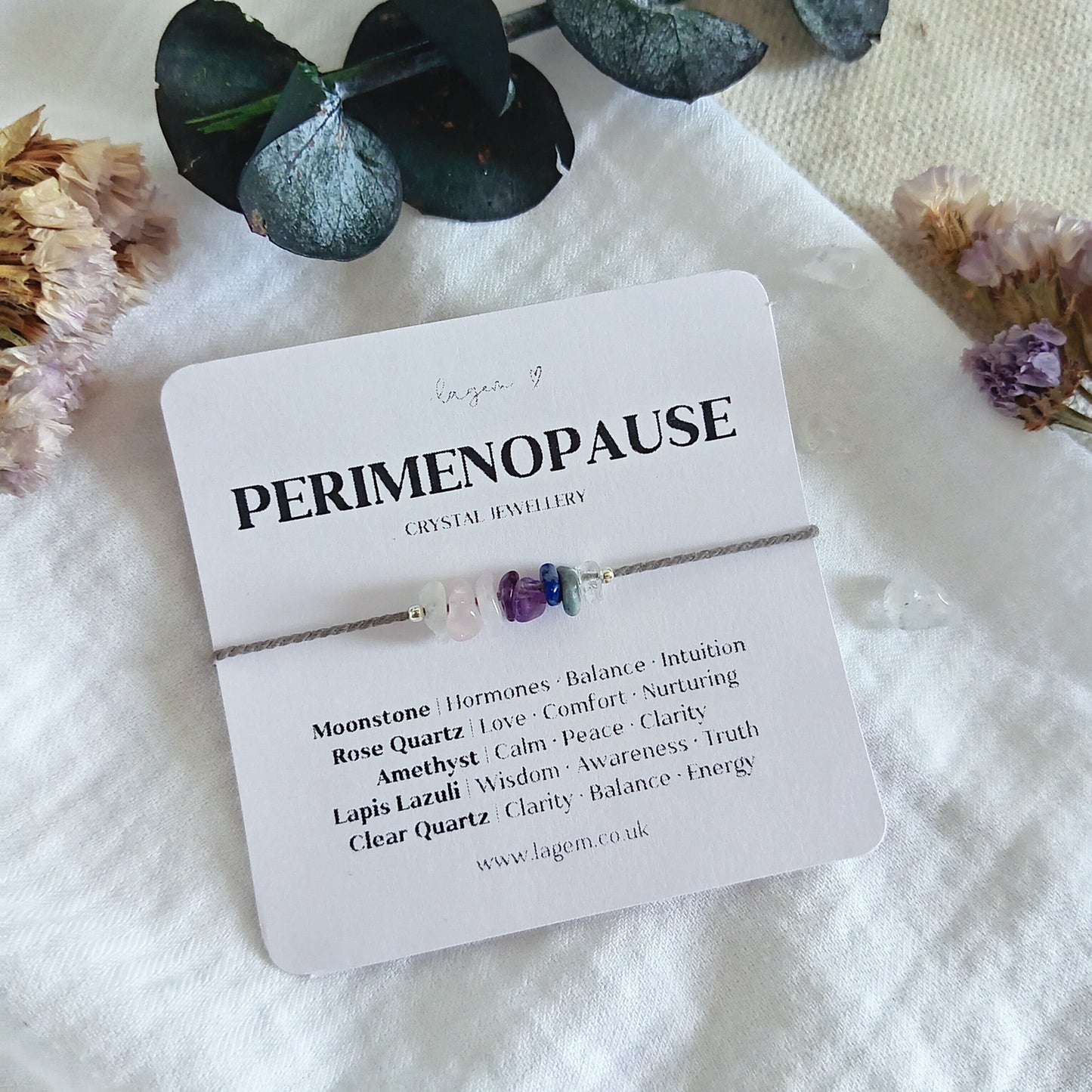 Perimenopause Crystal Bracelet | Dainty Jewellery Gift