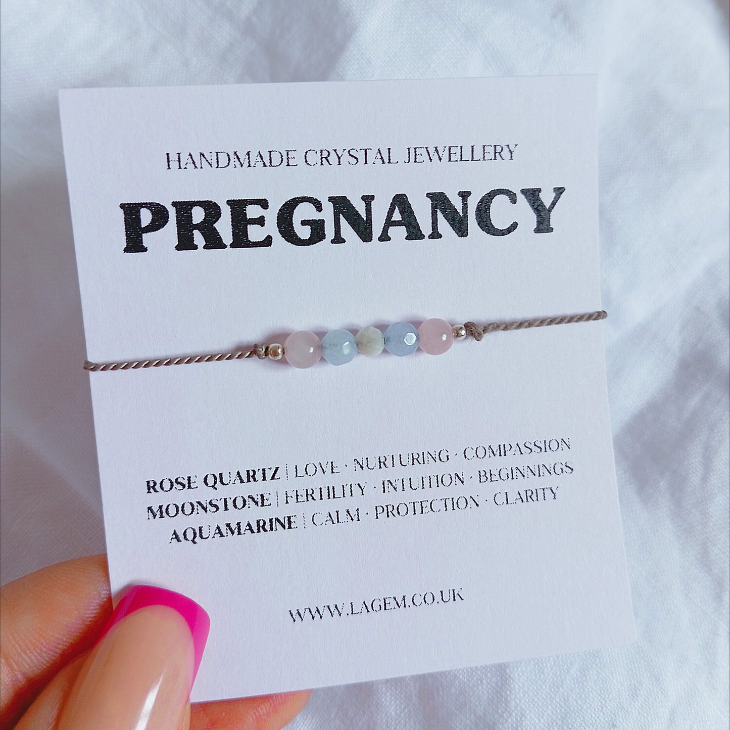 Pregnancy & Fertility Crystal Bracelet – Love, Calm & Emotional Support