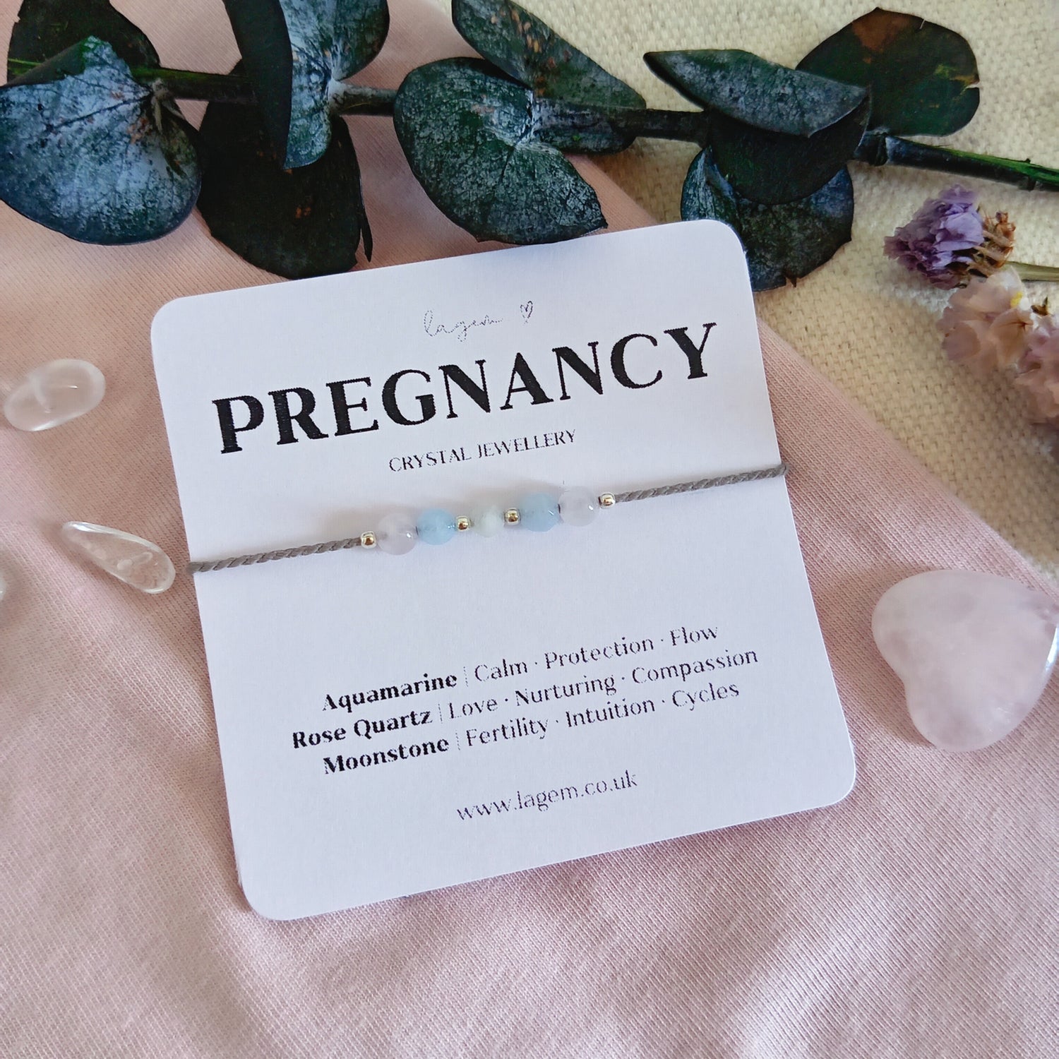 pregnancy fertility crystal bracelet UK