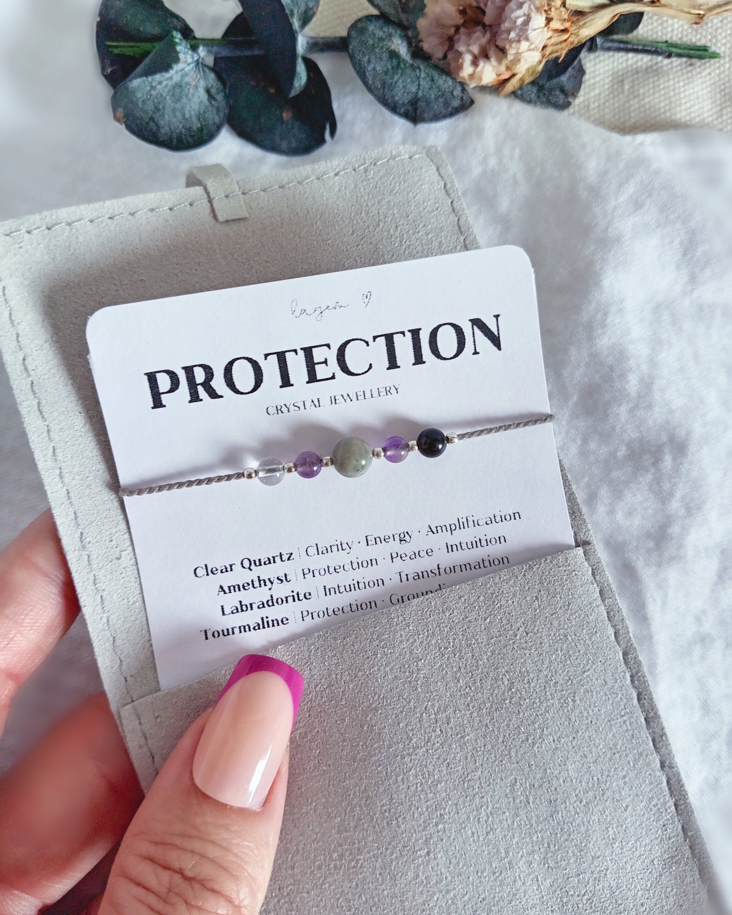 Protection Crystal Bracelet – Grounding, Calm & Energetic Shield