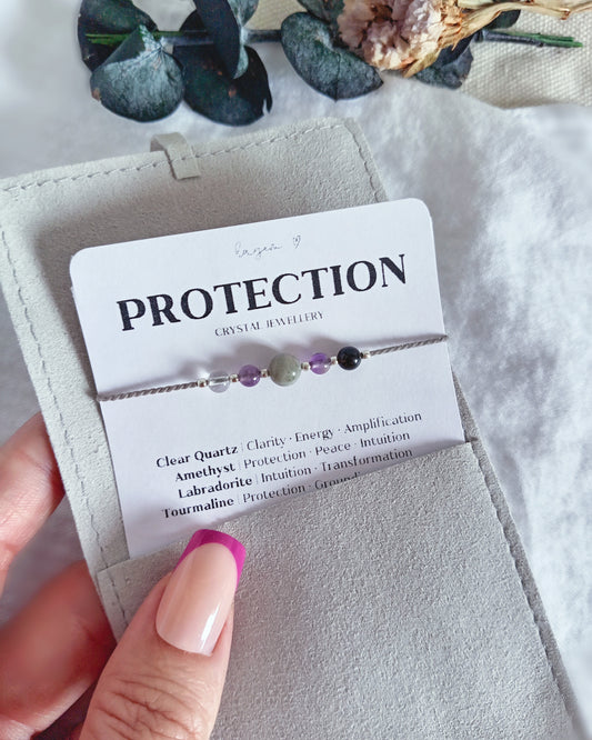 Protection Crystal Bracelet – Grounding, Calm & Energetic Shield