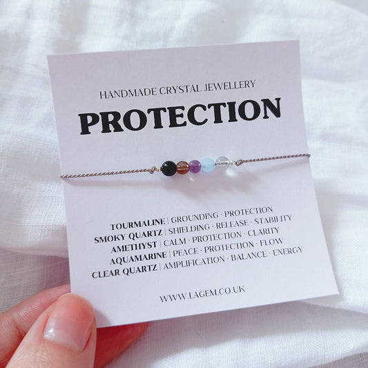 Protection Crystal Bracelet Gift Minimalist Silk cord bracelet 