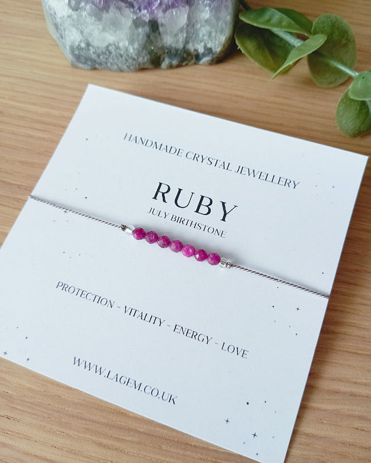 Ruby Crystal Bracelet