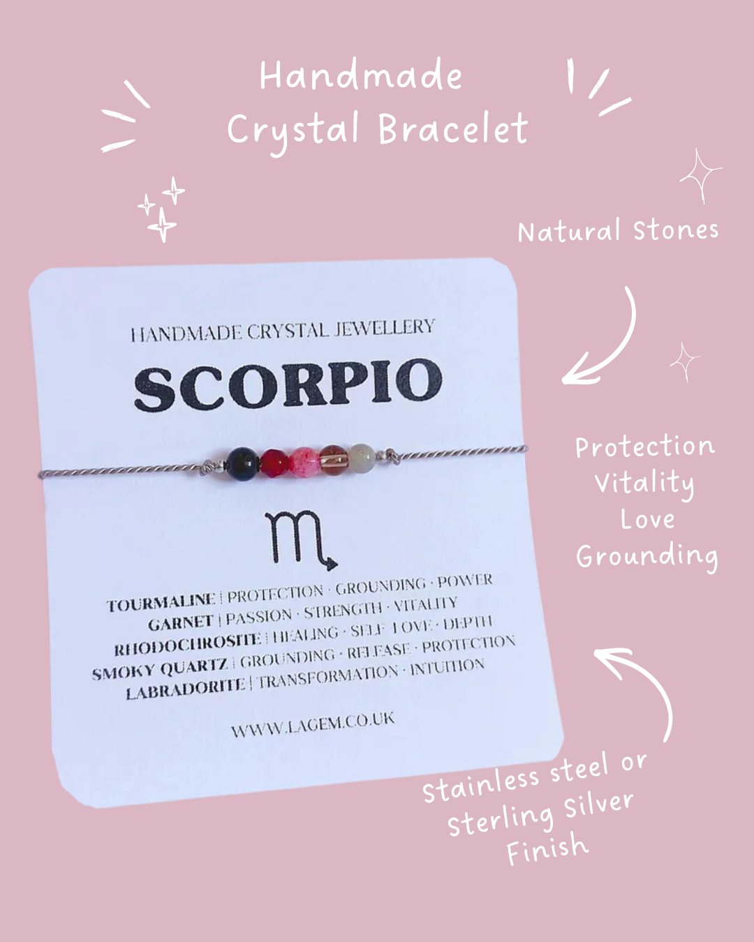 Zodiac Crystal Bracelet UK – Astrology Jewellery &amp; Star Sign Gift