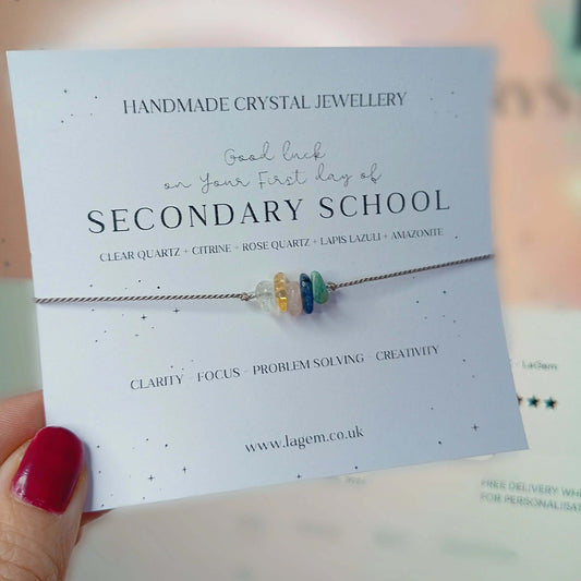 Crystal Bracelet for Good Luck on Your First Day of Secondary School