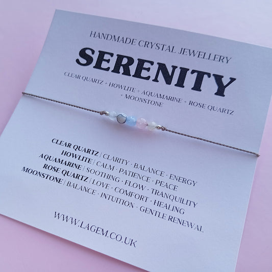 Serenity crystal bracelet - calming energy jewellery