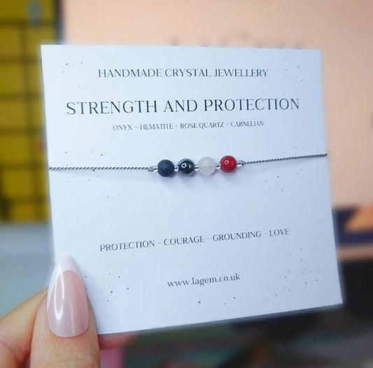 Strength and protection crystal bracelet UK